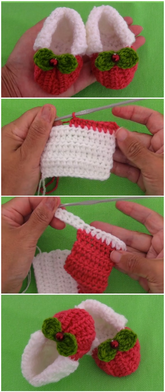 crochet strawberry booties 1