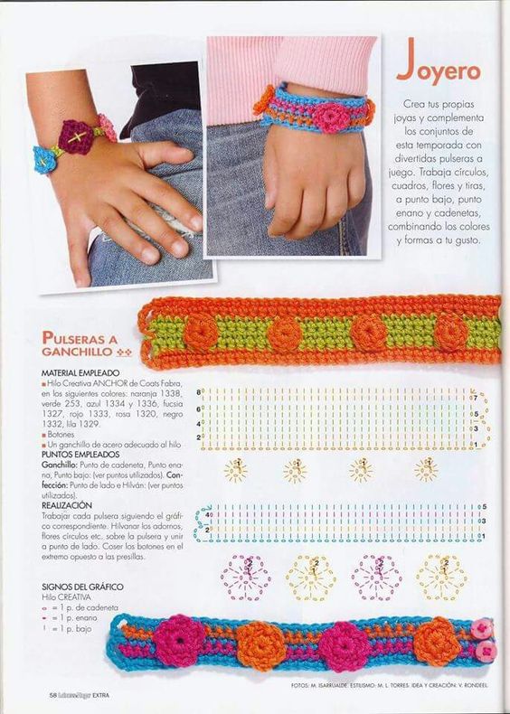 crochet summer bracelets 5