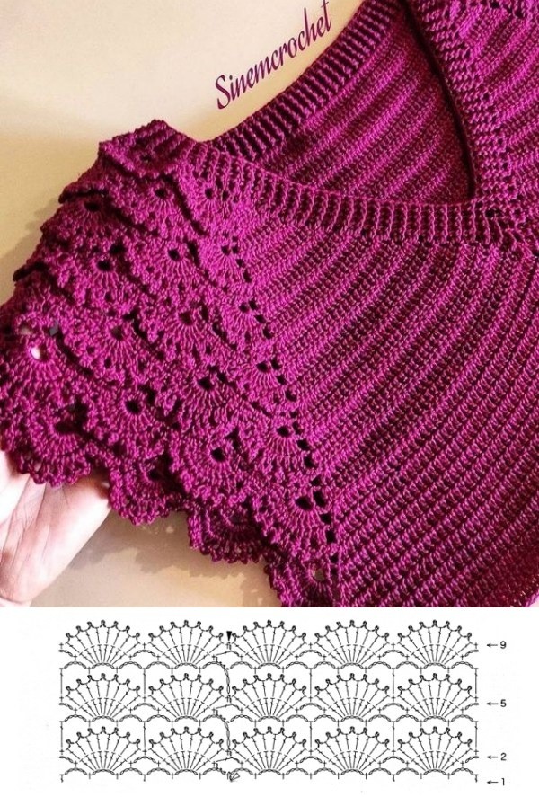 crochet sweater with sleeves tutorial 6