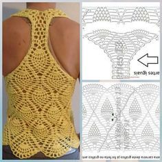 crochet swimming neckline graphic 1