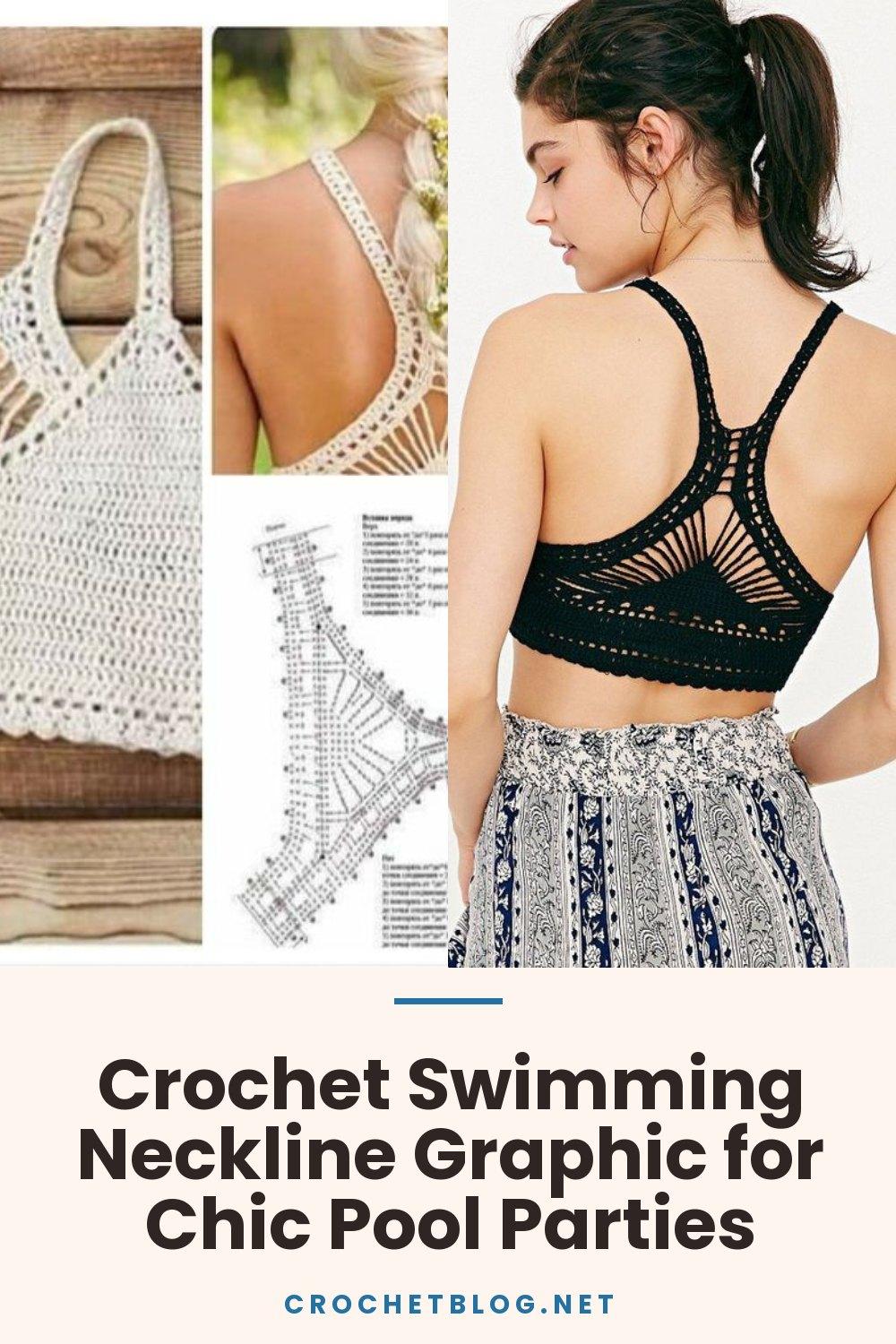 Crochet Swimming Neckline Graphic for Chic Pool Parties