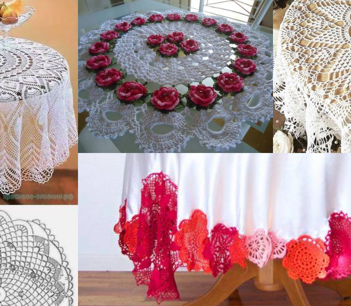 Crochet Tablecloths - Ideas and free graphics