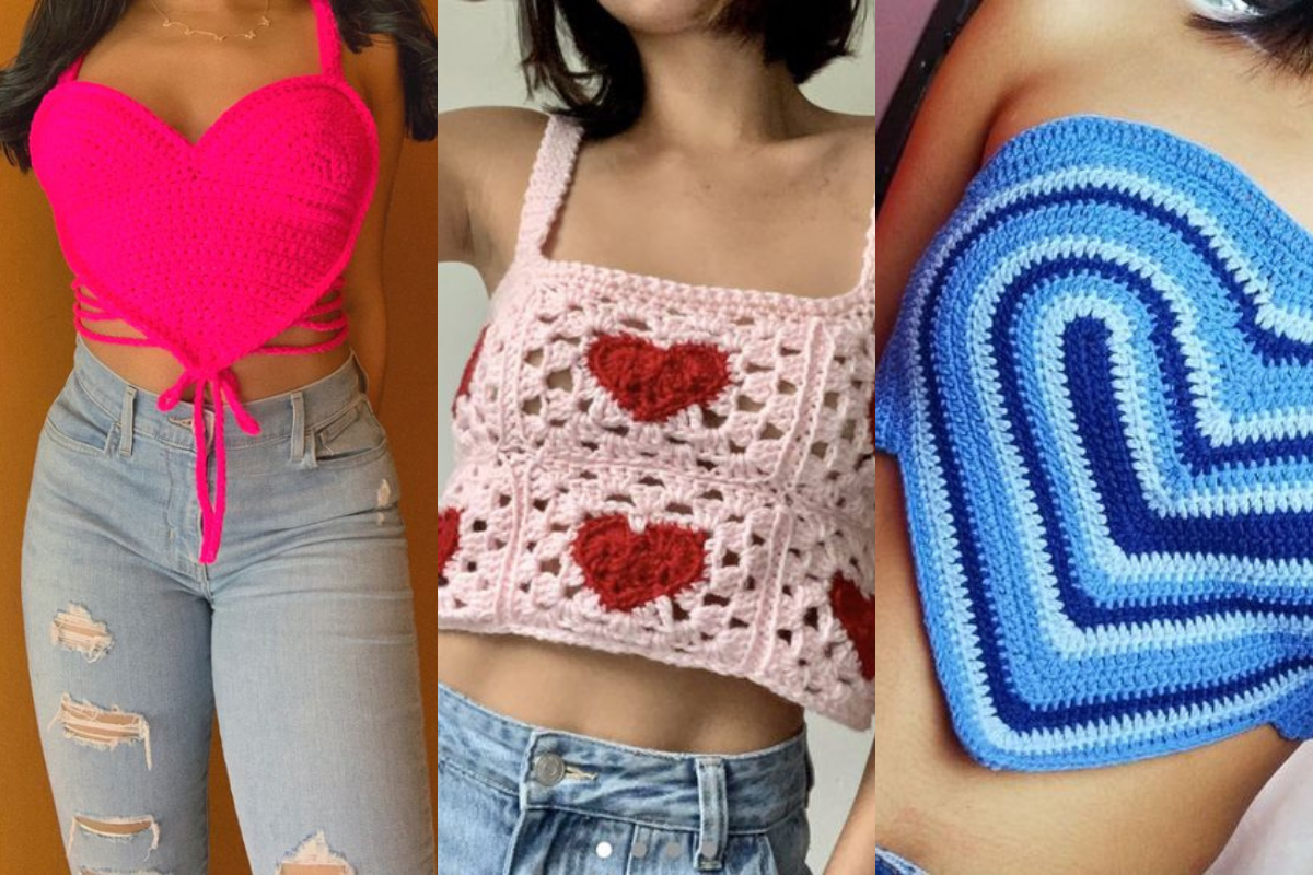 crochet top with heart ideas 2