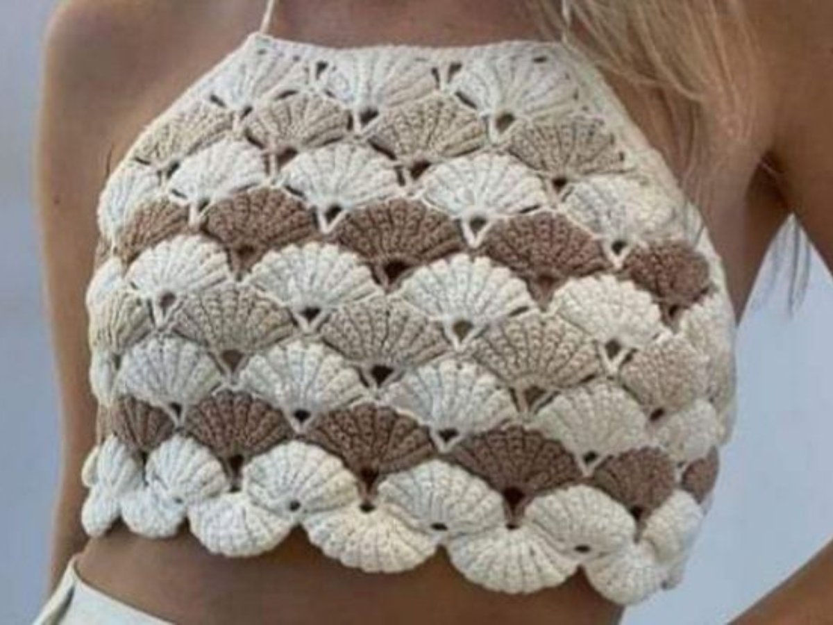 crochet top with shell stitch 3