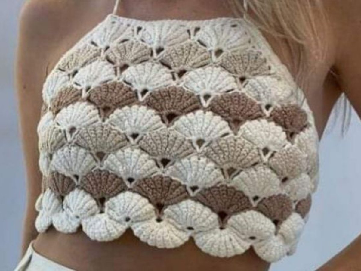 Fantastic Crochet Top With Shell Stitch