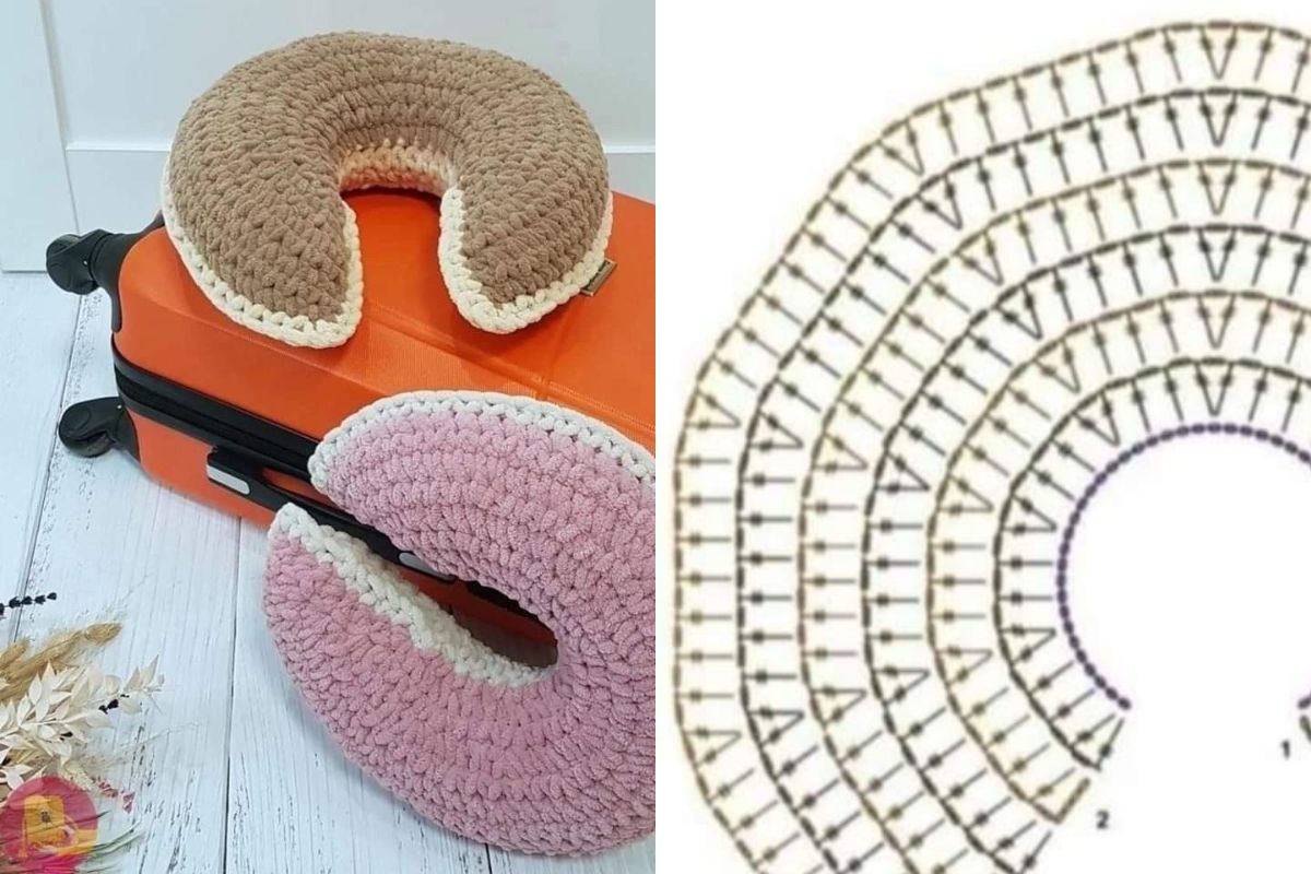 crochet travel neck pillow 5