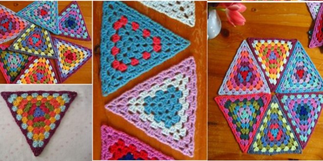 crochet triangle granny