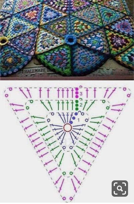 crochet triangle patterns and ideas 12