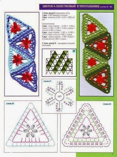 crochet triangle patterns and ideas 14