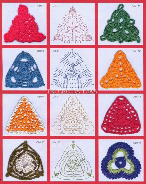 crochet triangle patterns and ideas 4