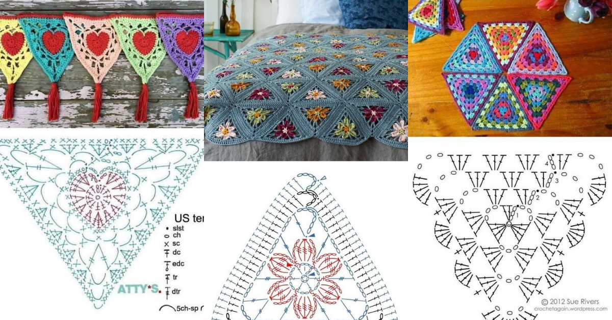 crochet triangle patterns and ideas