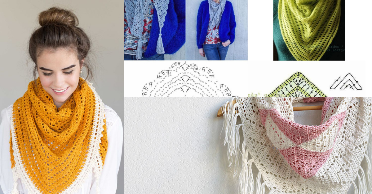 crochet triangular scarve pattern