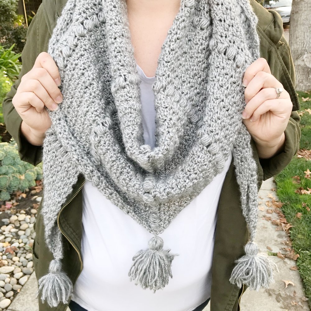 crochet triangular scarve