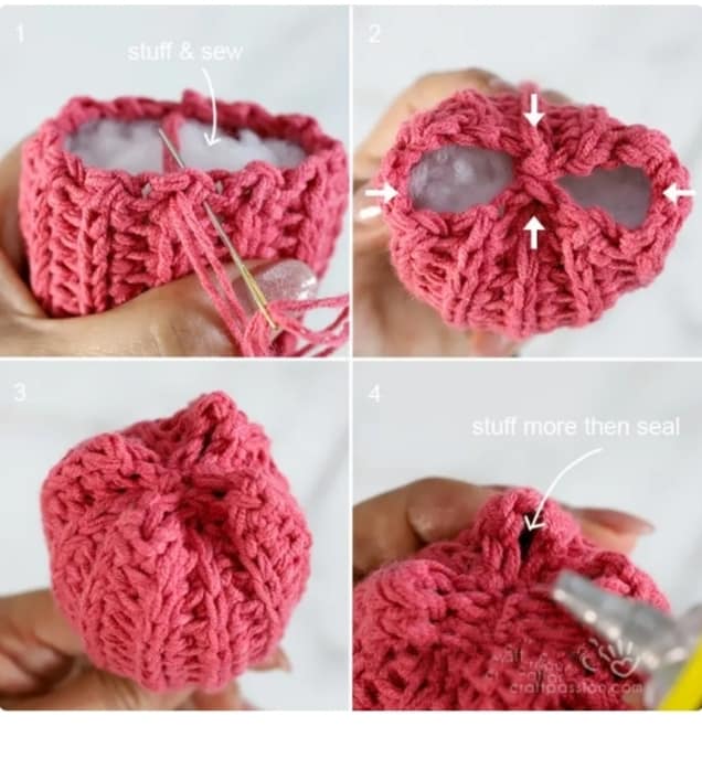 crochet tulip step by step 6