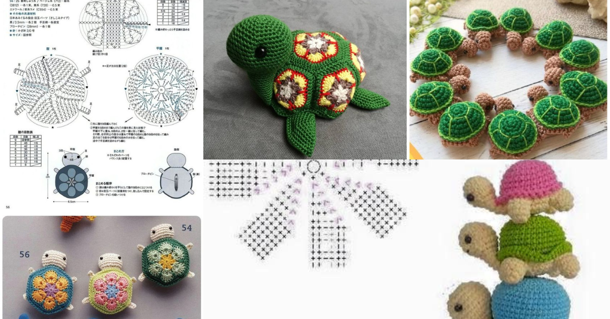 crochet turtles video graphics