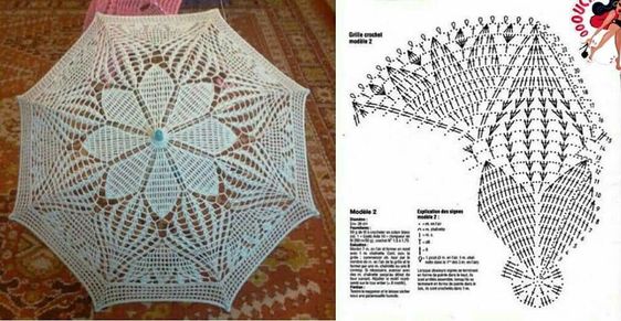 crochet umbrellas with diagrams 11