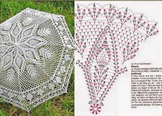 crochet umbrellas with diagrams 13