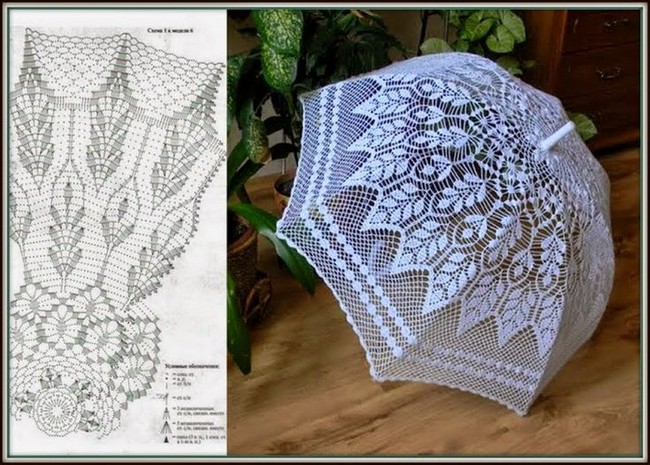 crochet umbrellas with diagrams 14