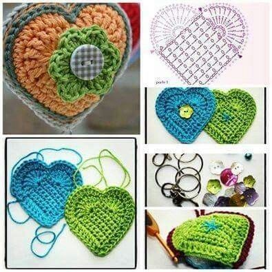 crochet valentines day keychain ideas 11