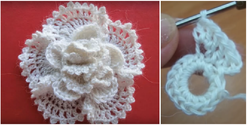 crochet volumetric flower