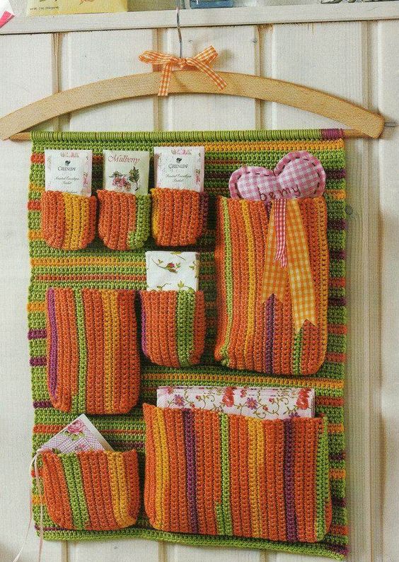 crochet wall organizer 1