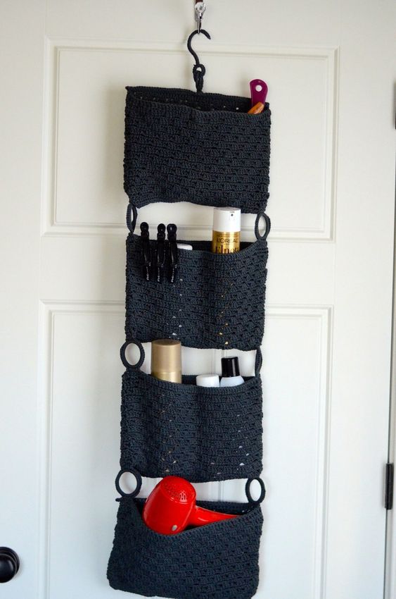 crochet wall organizer 7