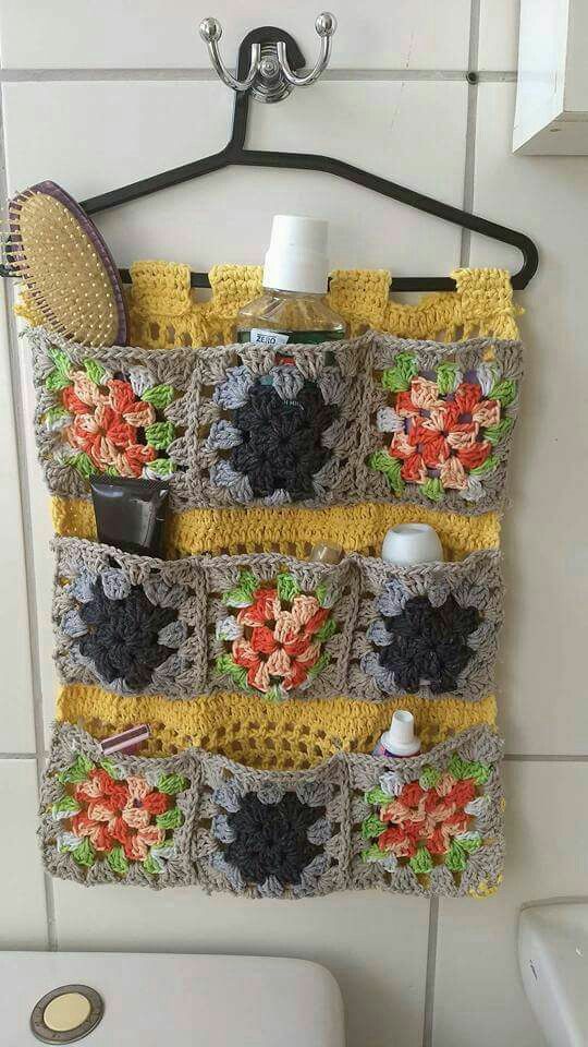 crochet wall organizer 9
