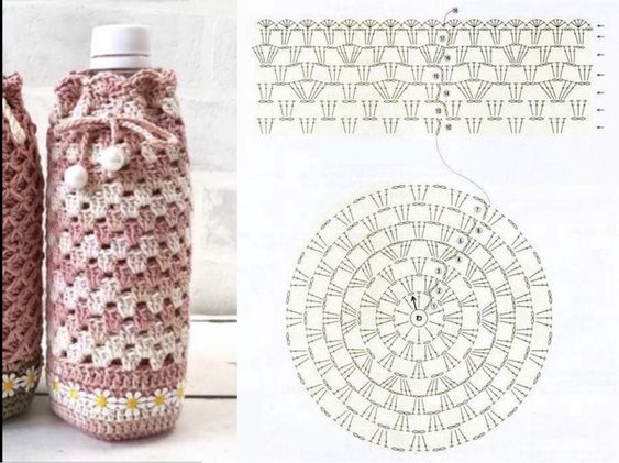 crochet water bottle holder 2