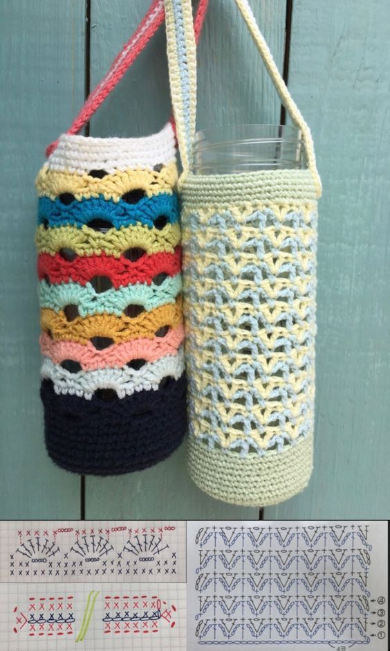 crochet water bottle holder 4