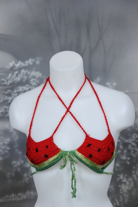 crochet watermelon bikini ideas 1