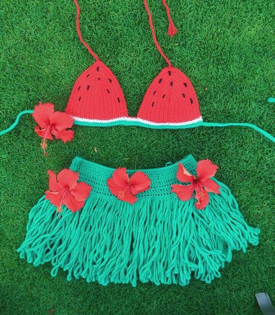 crochet watermelon bikini ideas 3