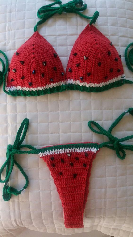 crochet watermelon bikini ideas 6