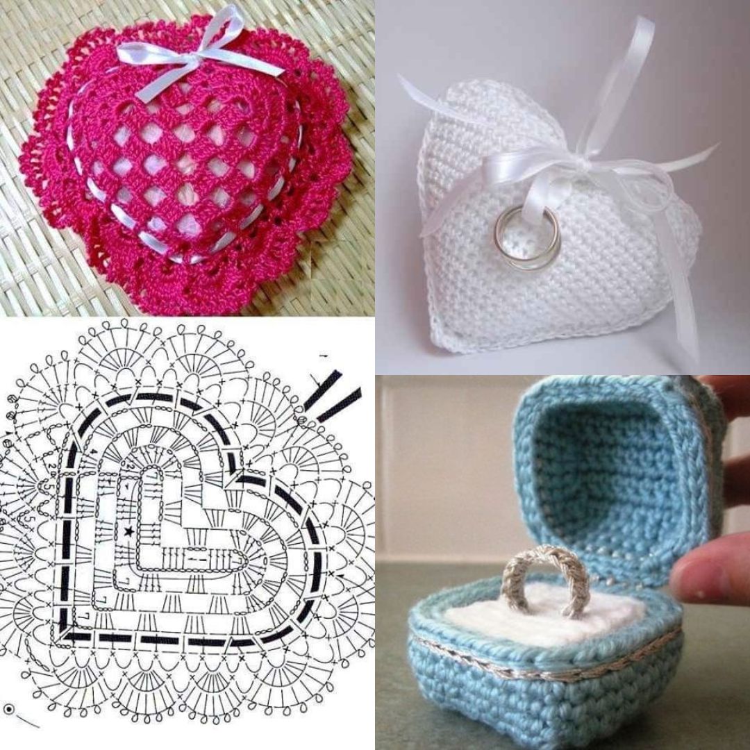 crochet wedding ring holder ideas 11