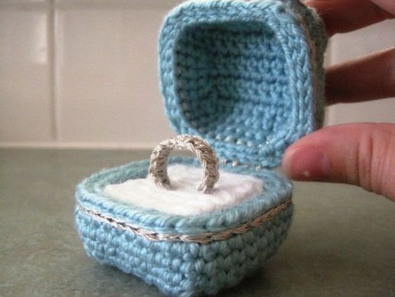 crochet wedding ring holder ideas