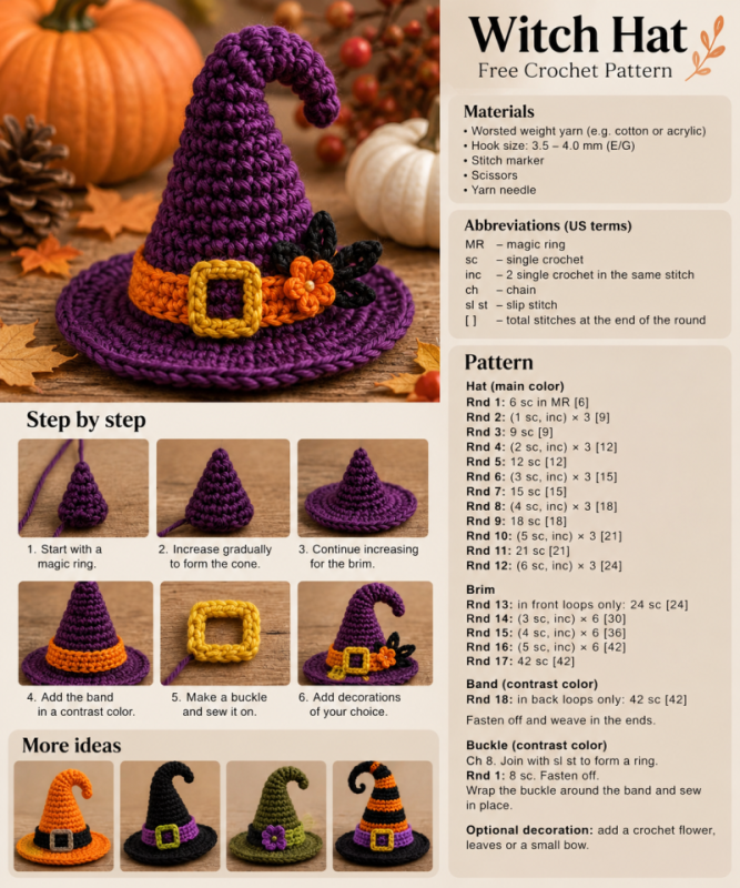 crochet witch hat crochet witch hat 3 scaled