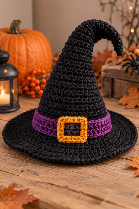crochet witch hat scaled