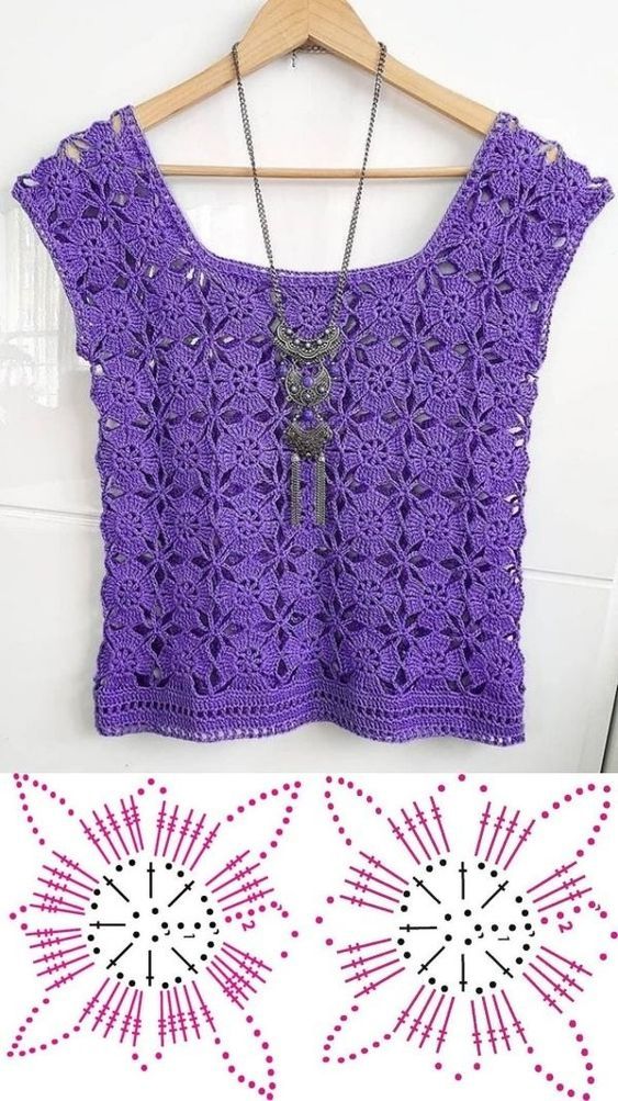 crochet woven blouse without sleeves 1