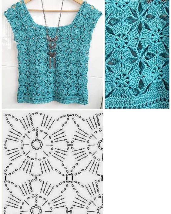 crochet woven blouse without sleeves 2
