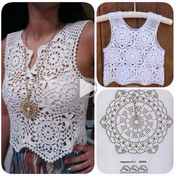 crochet woven blouse without sleeves 3
