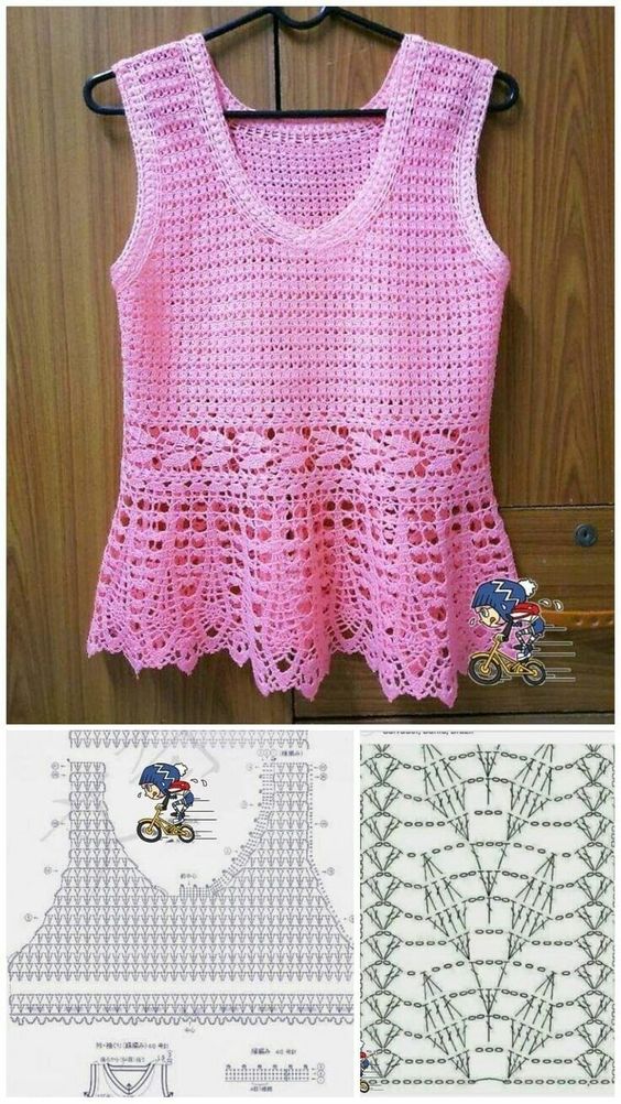 crochet woven blouse without sleeves 6