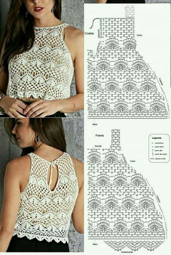 crochet woven blouse without sleeves 7