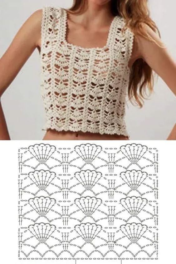 crochet woven blouse without sleeves