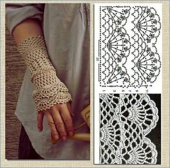 crochet wrist warmers patterns ideas 2