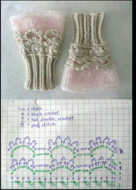 crochet wrist warmers patterns ideas 8