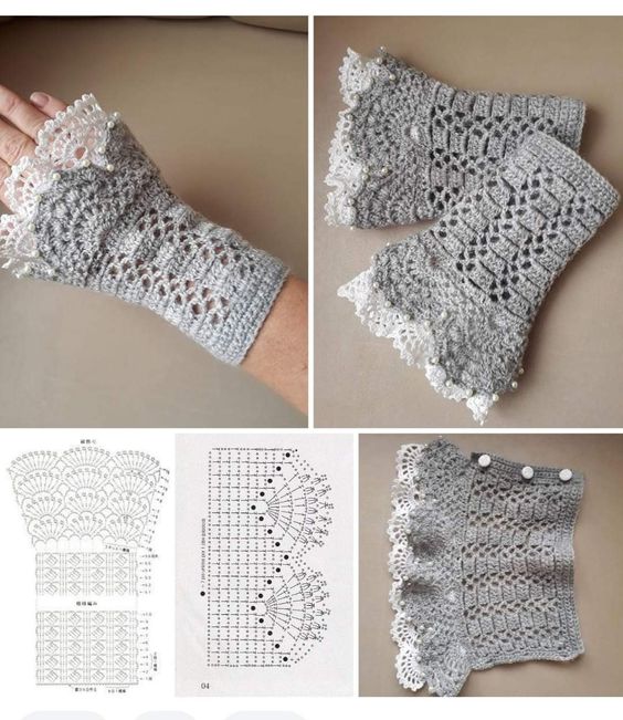 crochet wrist warmers patterns ideas