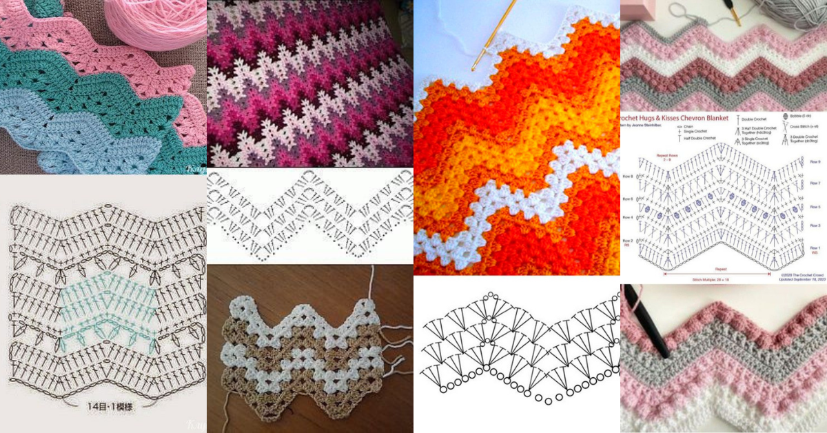crochet zigzag blanket tutorial