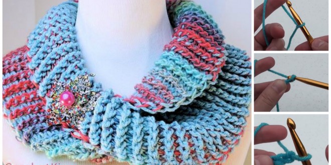 crochetdueling colors cowl
