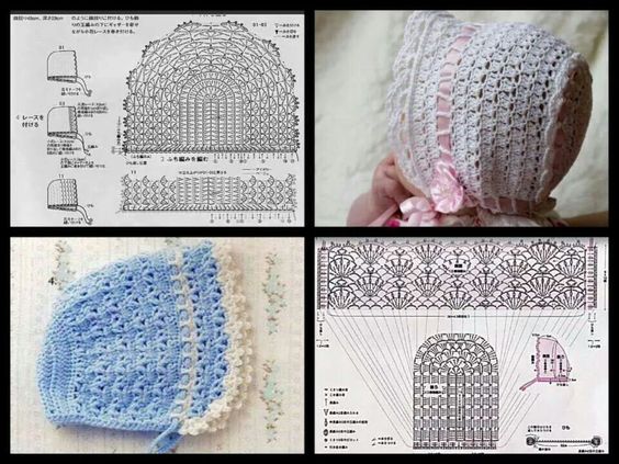 crocheted bonnet for a newborn 5