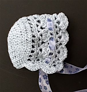 crocheted bonnet for a newborn