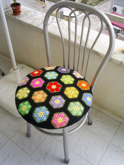 crocheted chair cover ideas 7